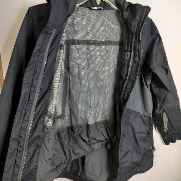 M824)The North Face Boys Full Zip Gray Black Dryvent Hoodie Jacket S 7/8 NFA3NNV - Picture 4 of 8